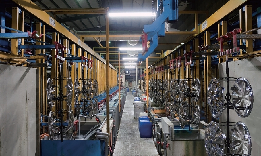 Electroplating process line